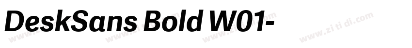 DeskSans Bold W01字体转换